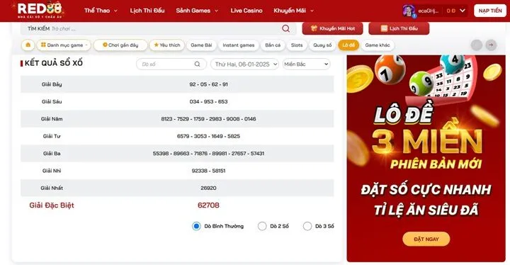 Giới thiệu sơ lược về sảnh lô đề Red88