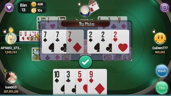 Cách chơi game đổi thưởng bài Phỏm